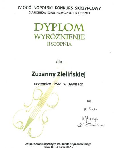 2017 03 10 Zuzanna-Zielińska-wyróżnienie-II-stopnia-724x1024