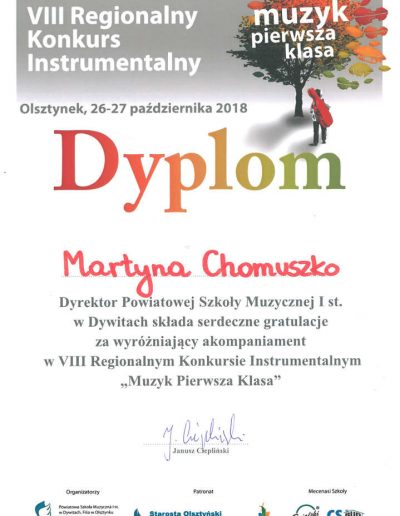 2018 10 26 Martyna Chomuszko