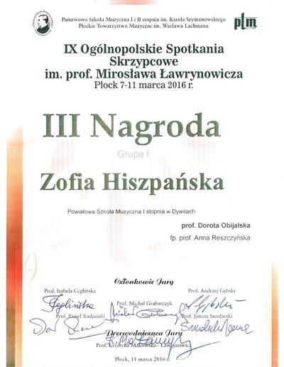 2016 07 11 Zofia Hiszpańska